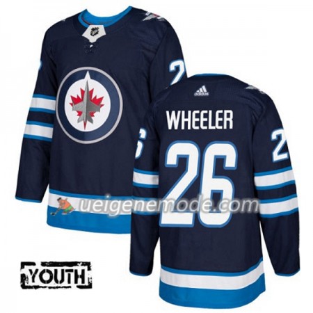 Kinder Eishockey Winnipeg Jets Trikot Blake Wheeler 26 Adidas 2017-2018 Marineblau Authentic